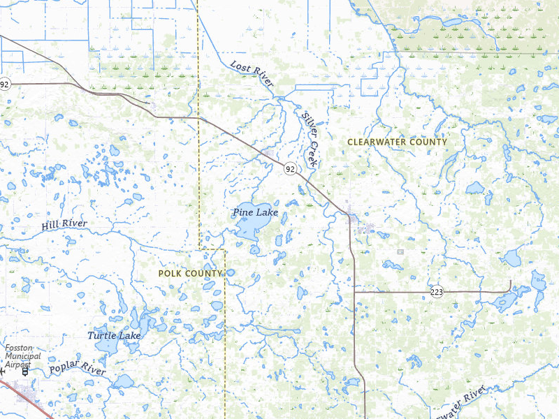 Radar-estimated hail-size map of the storm over Gonvick, MN on Jun 29, 2026