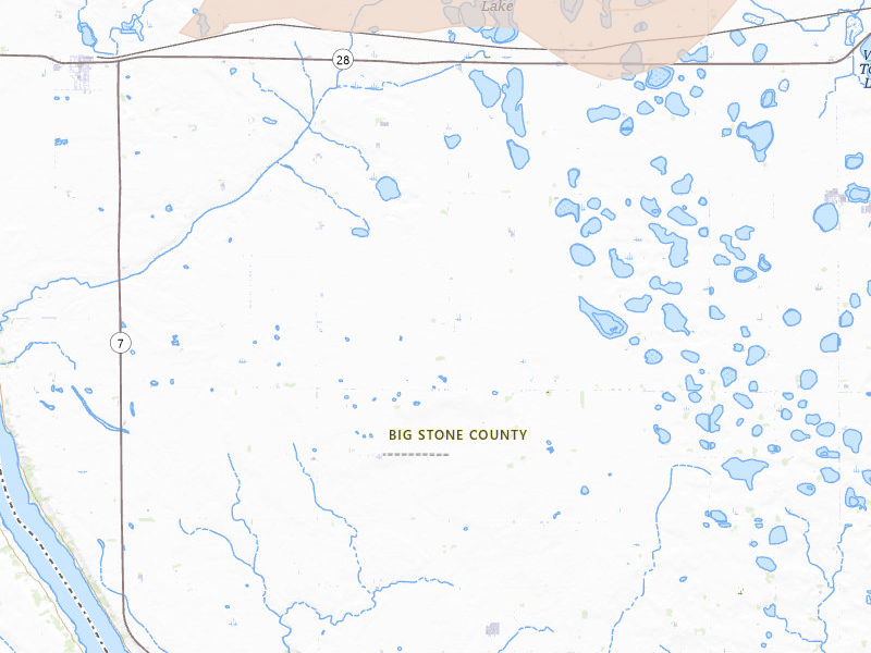 Radar-estimated hail-size map of the storm over Graceville, MN on Jul 7, 2026