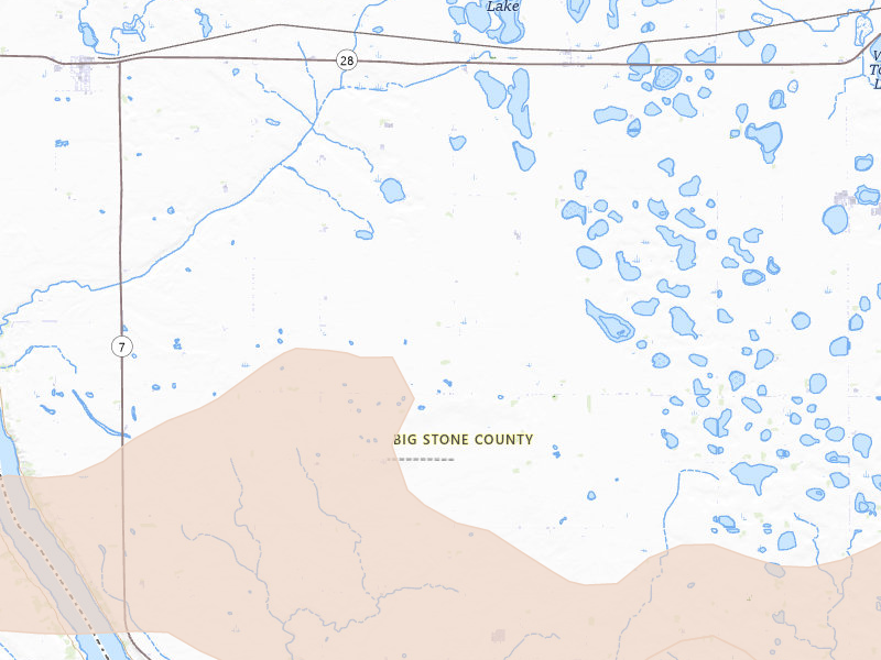Radar-estimated hail-size map of the storm over Graceville, MN on Jul 19, 2026