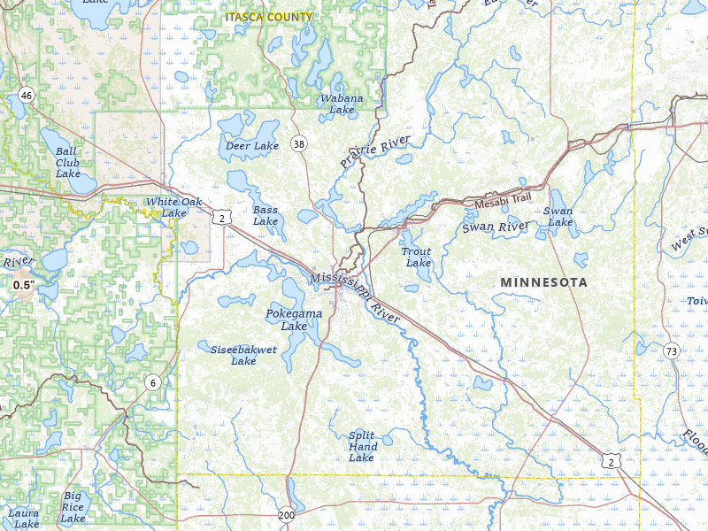 Radar-estimated hail-size map of the storm over Grand Rapids, MN on May 11, 2026