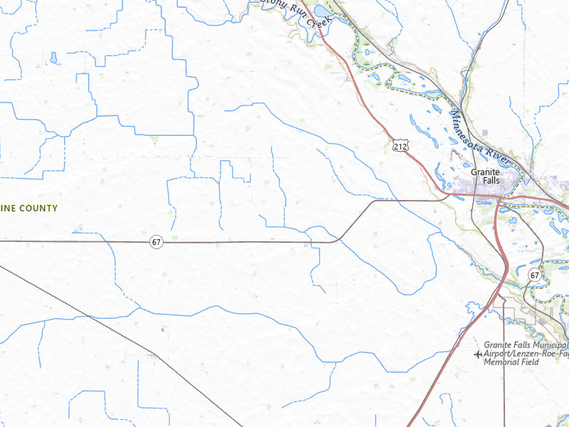 Radar-estimated hail-size map of the storm over Granite Falls, MN on Jul 7, 2026
