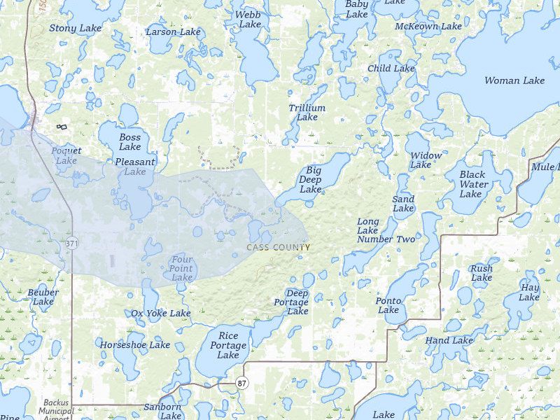 NEXRAD radar-signature map of the hail storm over Hackensack, MN on May 11, 2026