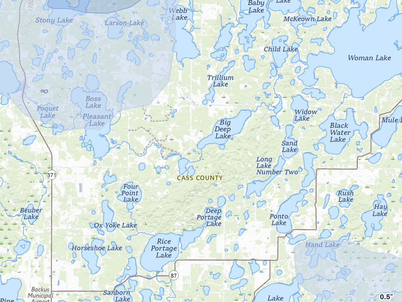 NEXRAD radar-signature map of the hail storm over Hackensack, MN on Jul 6, 2026