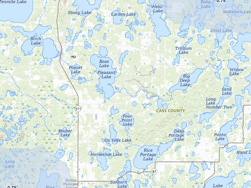 NEXRAD radar-signature map of the hail storm over Hackensack, MN on Aug 7, 2026