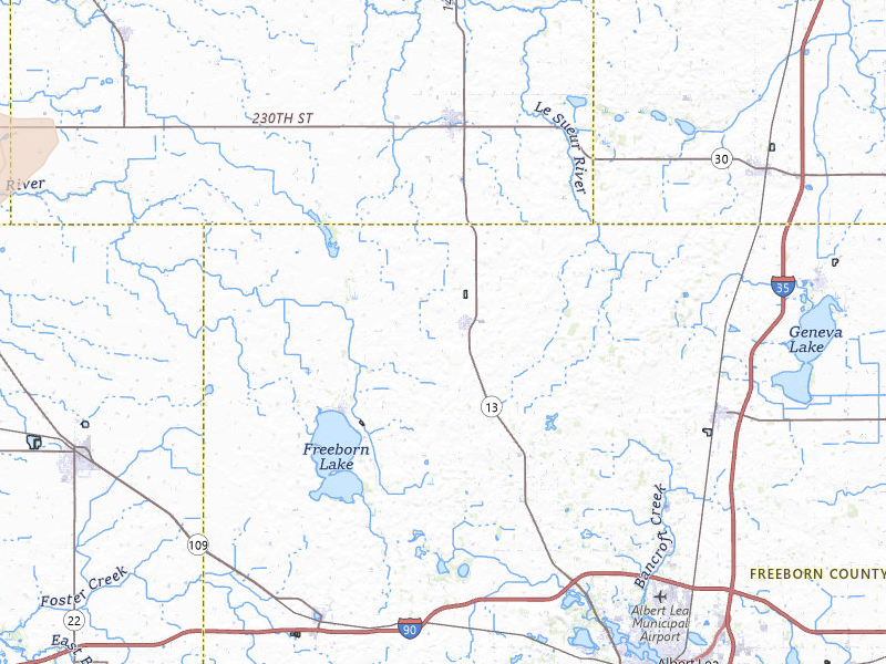 Radar-estimated hail-size map of the storm over Hartland, MN on May 15, 2026