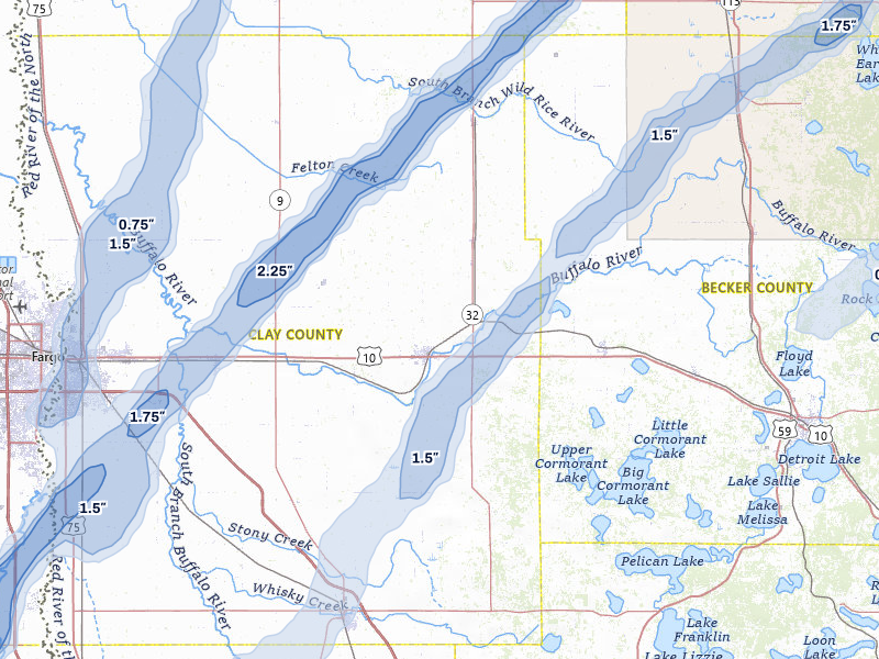 NEXRAD radar-signature map of the hail storm over Hawley, MN on Jun 29, 2026