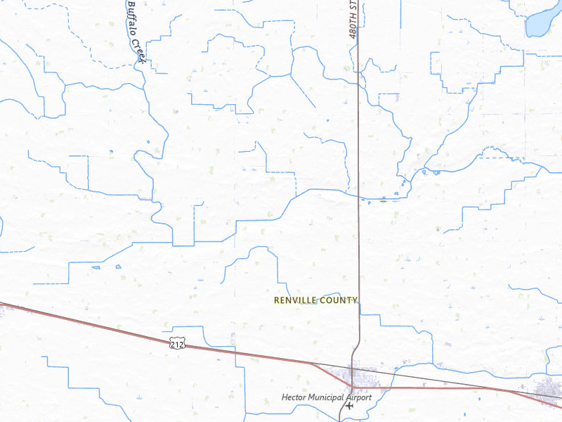 Radar-estimated hail-size map of the storm over Hector, MN on Apr 23, 2026