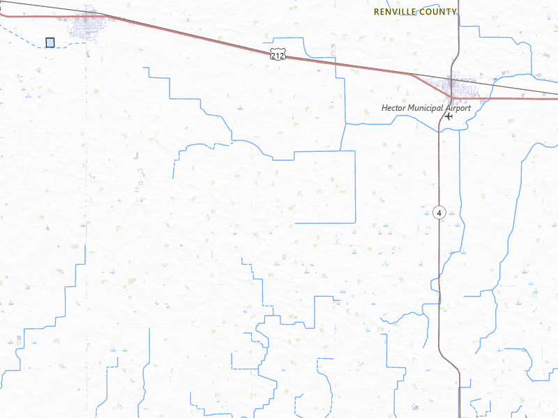 Radar-estimated hail-size map of the storm over Hector, MN on Jul 7, 2026