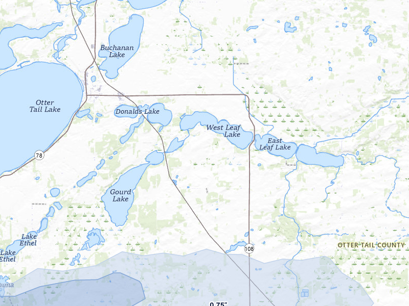 NEXRAD radar-signature map of the hail storm over Henning, MN on Aug 7, 2026
