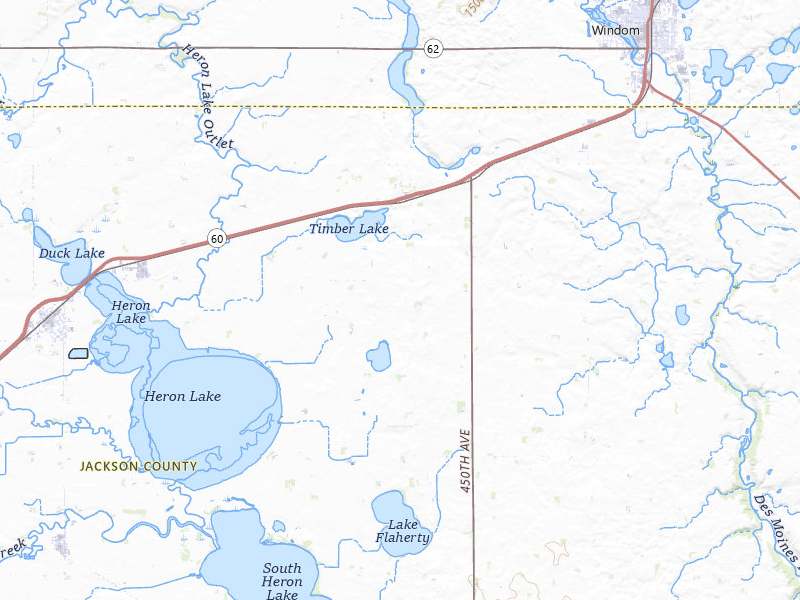 NEXRAD radar-signature map of the hail storm over Heron Lake, MN on Jun 30, 2026