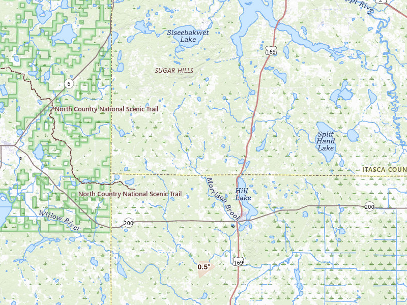 Radar-estimated hail-size map of the storm over Hill City, MN