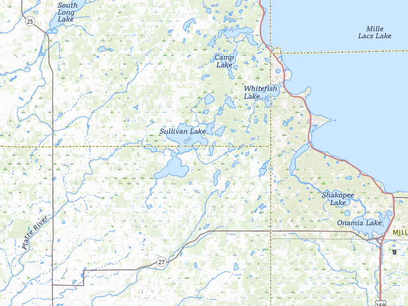 Radar-estimated hail-size map of the storm over Hillman, MN on Jun 28, 2026