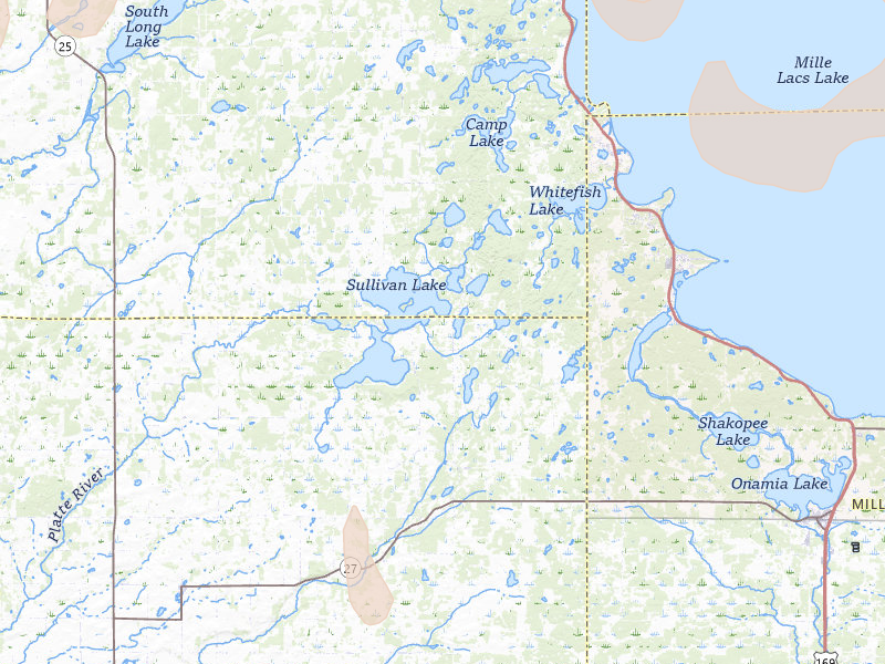 Radar-estimated hail-size map of the storm over Hillman, MN on Jun 29, 2026