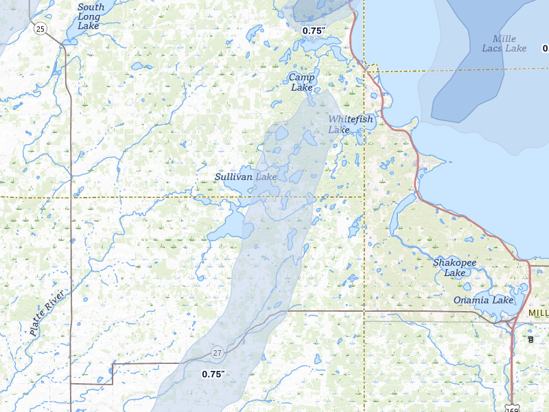 NEXRAD radar-signature map of the hail storm over Hillman, MN on Jun 29, 2026