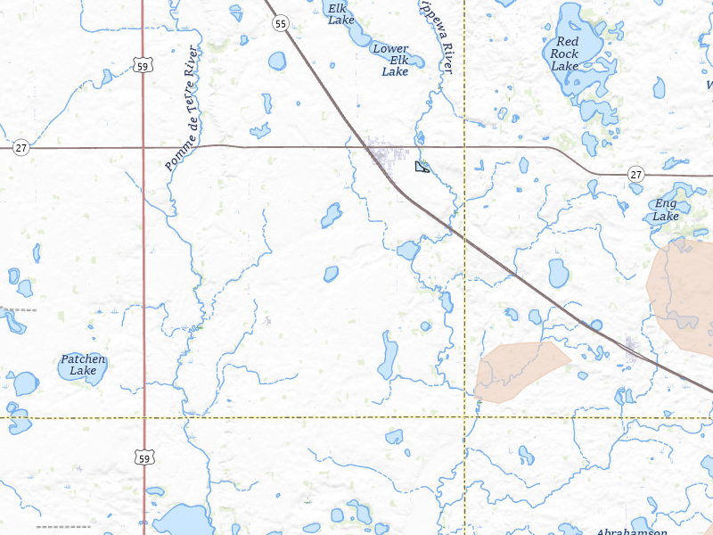 Radar-estimated hail-size map of the storm over Hoffman, MN on Jun 29, 2026