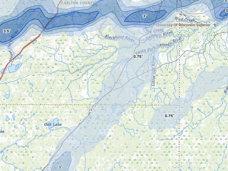 NEXRAD radar-signature map of the hail storm over Holyoke, MN on Jun 29, 2026