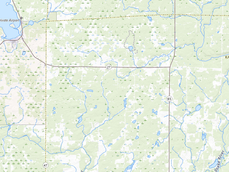 Radar-estimated hail-size map of the storm over Isle, MN