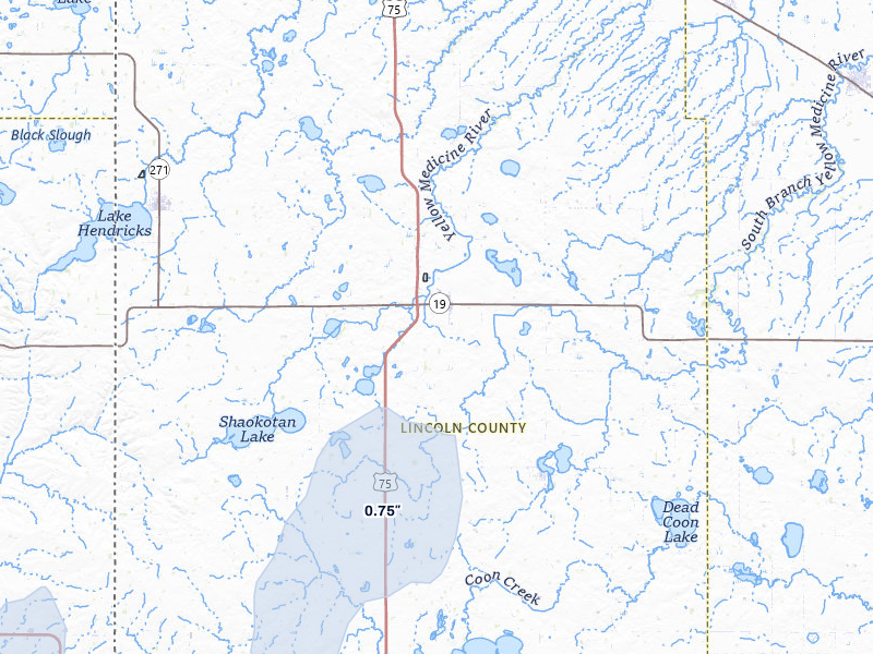 NEXRAD radar-signature map of the hail storm over Ivanhoe, MN on Jun 27, 2026