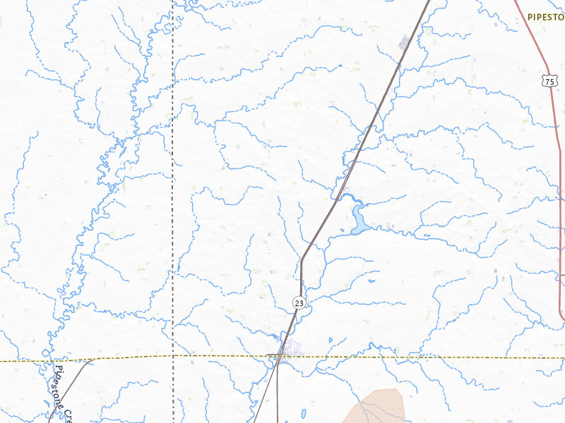 Radar-estimated hail-size map of the storm over Jasper, MN on Jul 4, 2026