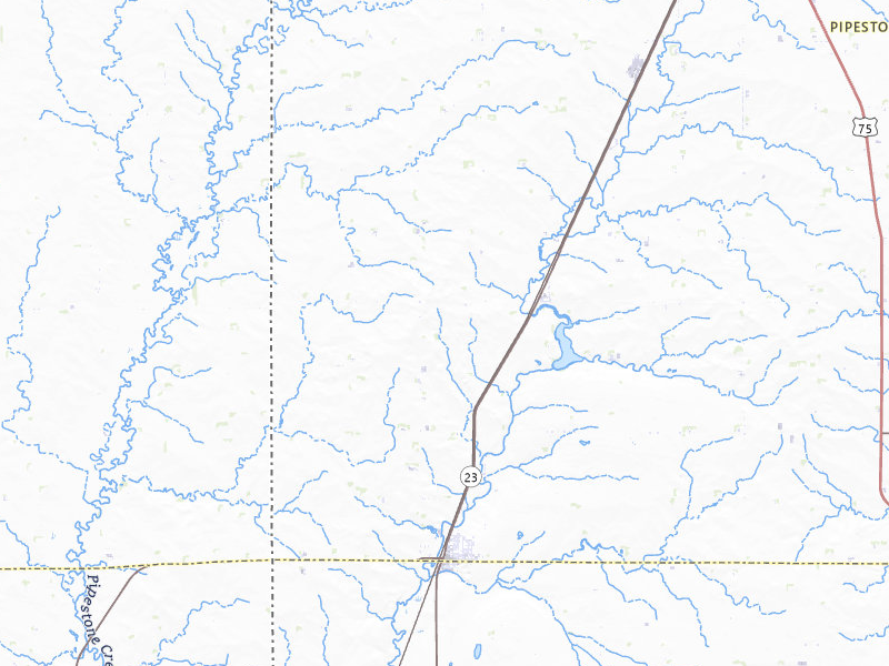 Radar-estimated hail-size map of the storm over Jasper, MN on Jul 25, 2026
