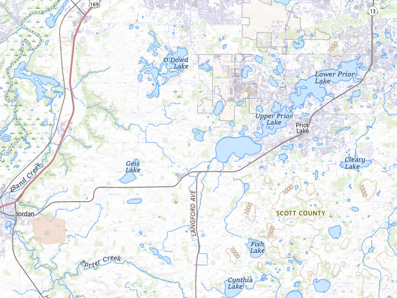 Radar-estimated hail-size map of the storm over Jordan, MN on Jul 25, 2026