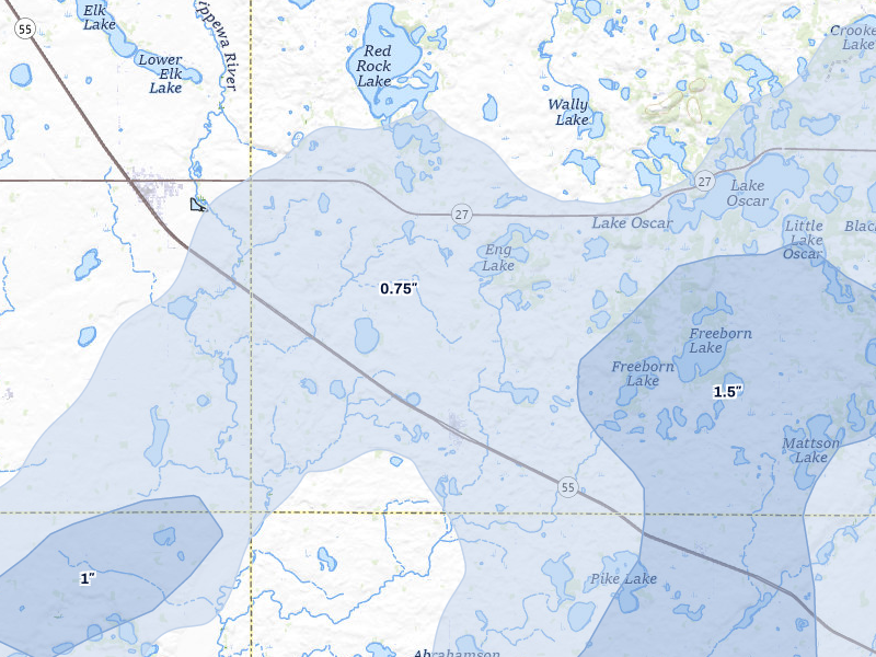 NEXRAD radar-signature map of the hail storm over Kensington, MN on Jun 29, 2026