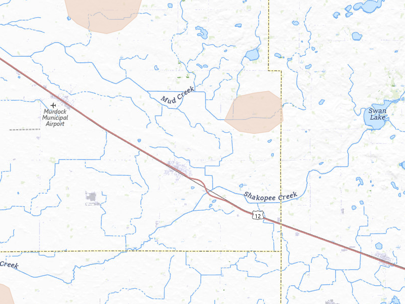 Radar-estimated hail-size map of the storm over Kerkhoven, MN on Jun 4, 2026
