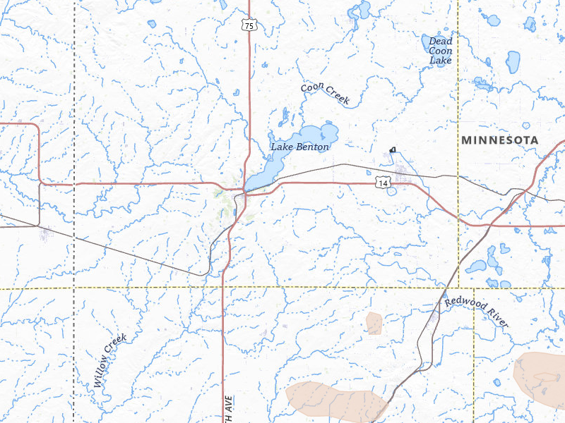 Radar-estimated hail-size map of the storm over Lake Benton, MN on May 24, 2026