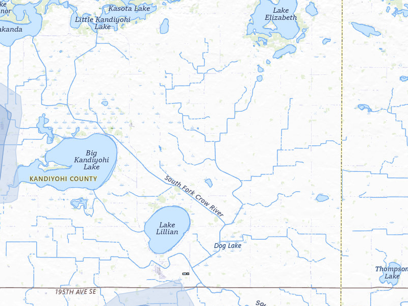 NEXRAD radar-signature map of the hail storm over Lake Lillian, MN on Jul 4, 2026