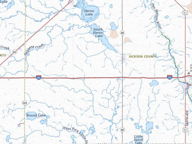 Radar-estimated hail-size map of the storm over Lakefield, MN on Jul 25, 2026