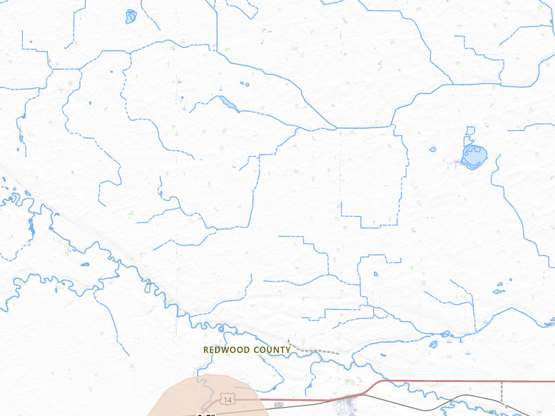 Radar-estimated hail-size map of the storm over Lamberton, MN on Jul 2, 2026