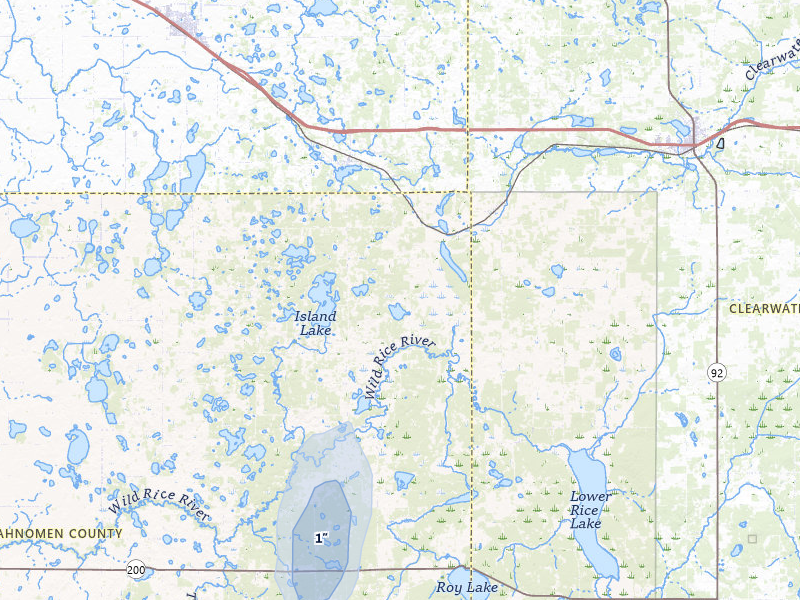 NEXRAD radar-signature map of the hail storm over Lengby, MN on Jul 30, 2026