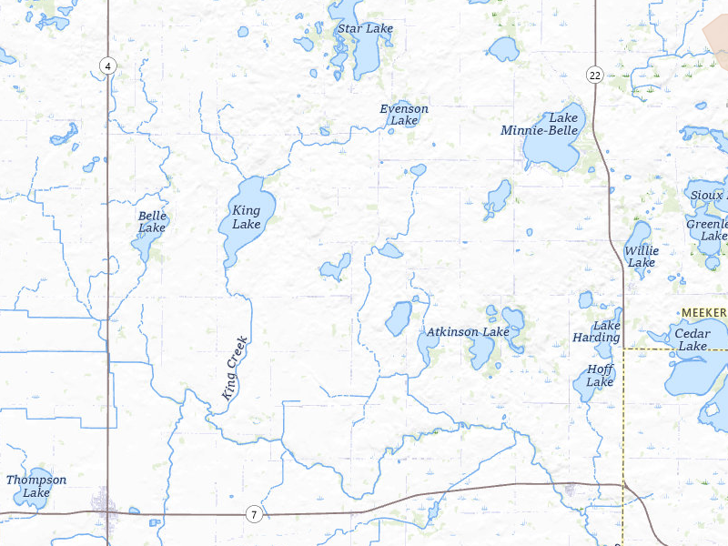 Radar-estimated hail-size map of the storm over Litchfield, MN on Jul 19, 2026