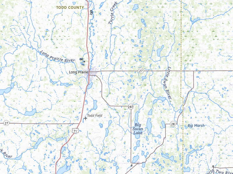 NEXRAD radar-signature map of the hail storm over Long Prairie, MN on Jun 5, 2026