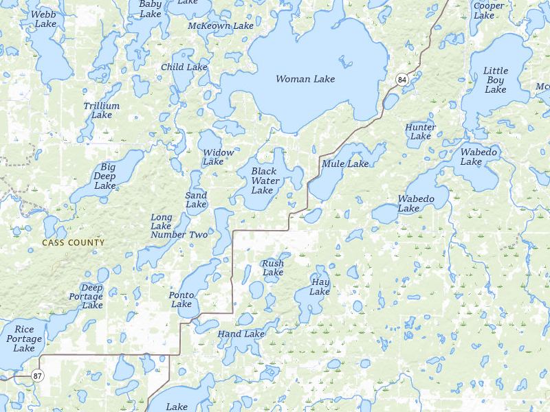 Radar-estimated hail-size map of the storm over Longville, MN on Jul 3, 2026
