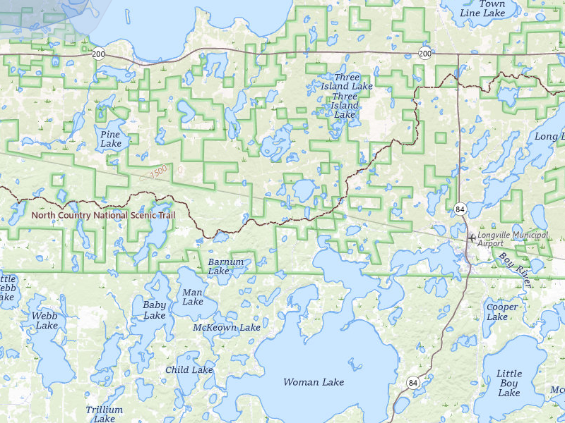 NEXRAD radar-signature map of the hail storm over Longville, MN on Jul 4, 2026