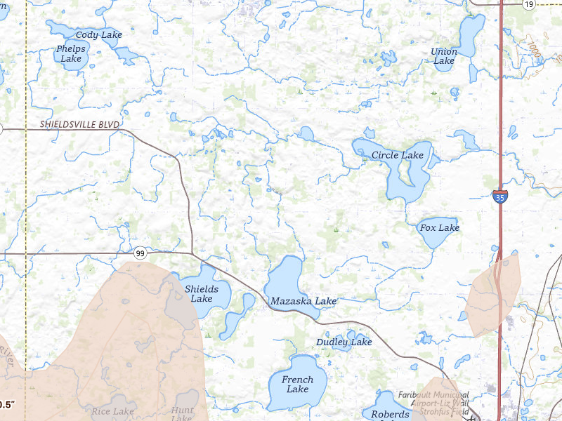 Radar-estimated hail-size map of the storm over Lonsdale, MN on Apr 17, 2026