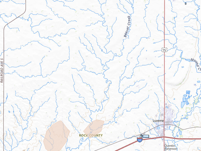 Radar-estimated hail-size map of the storm over Luverne, MN on Apr 13, 2026