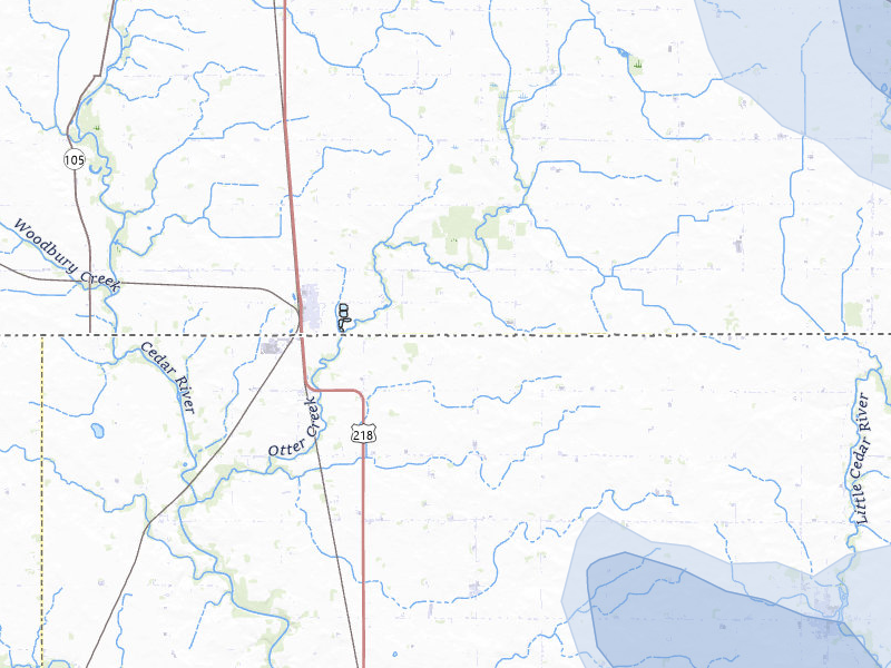 NEXRAD radar-signature map of the hail over Lyle, MN