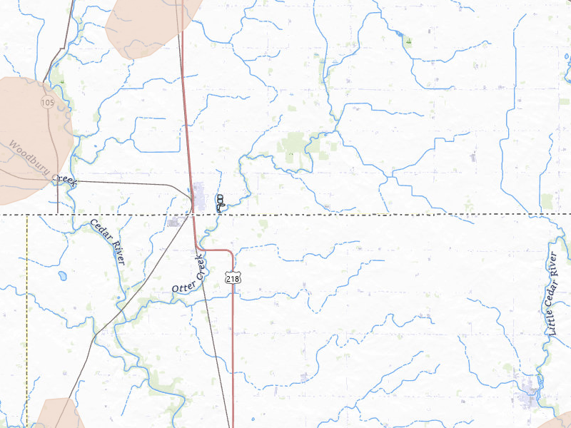 Radar-estimated hail-size map of the storm over Lyle, MN on Jul 1, 2026