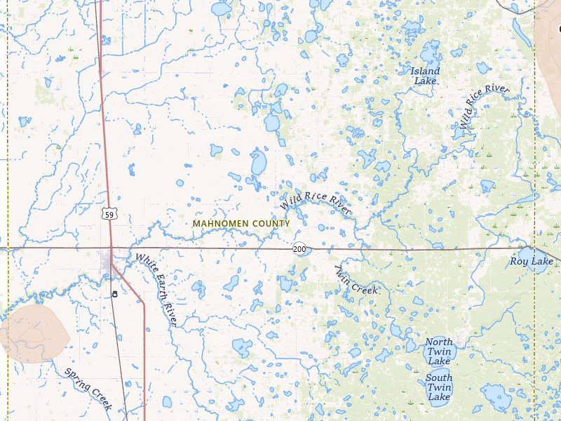 Radar-estimated hail-size map of the storm over Mahnomen, MN on Jul 4, 2026