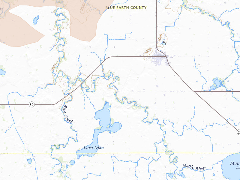 Radar-estimated hail-size map of the storm over Mapleton, MN on Jul 2, 2026