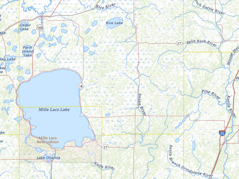 Radar-estimated hail-size map of the storm over Mc Grath, MN on Apr 17, 2026