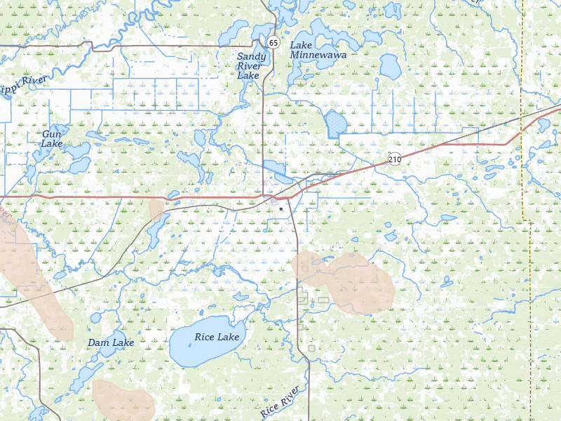 Radar-estimated hail-size map of the storm over Mcgregor, MN on Aug 20, 2026