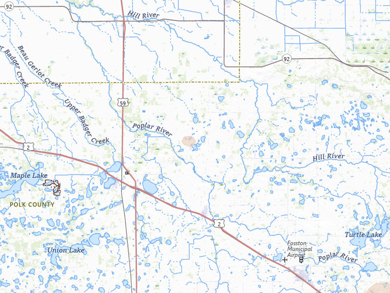 Radar-estimated hail-size map of the storm over Mcintosh, MN on Aug 3, 2026