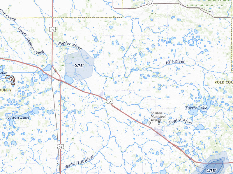 NEXRAD radar-signature map of the hail storm over Mcintosh, MN on Aug 3, 2026
