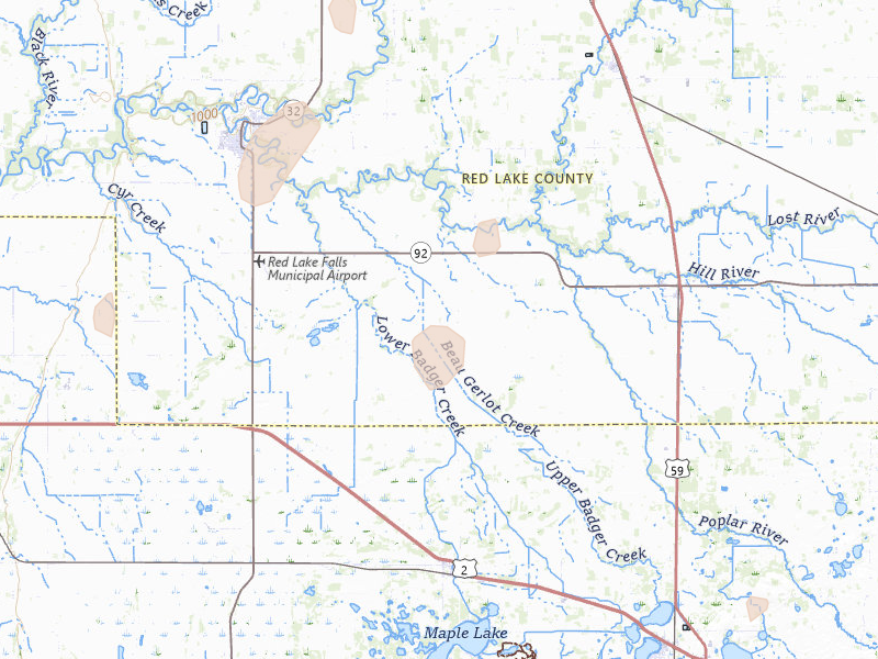 Radar-estimated hail-size map of the storm over Mentor, MN on Jun 10, 2026