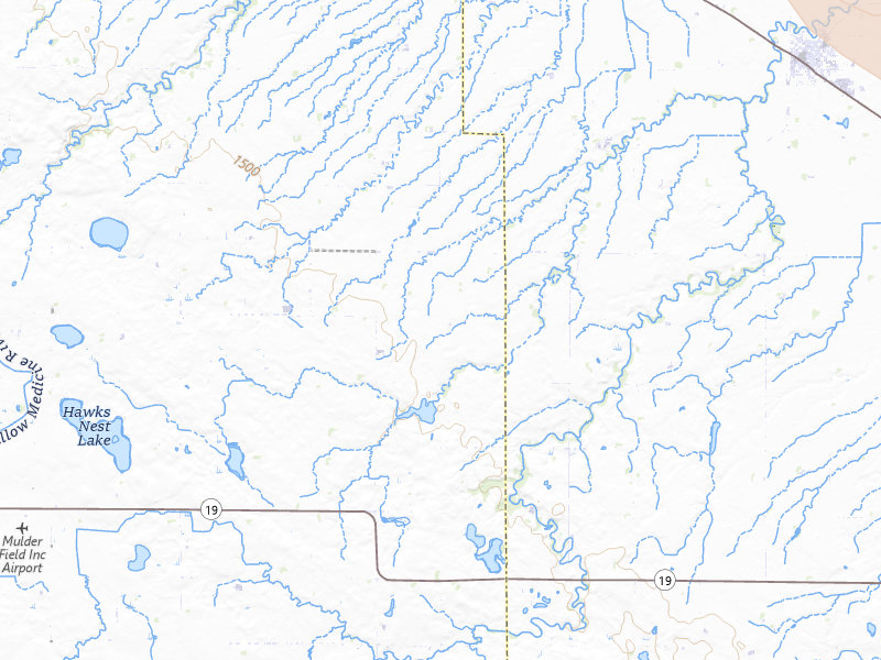 Radar-estimated hail-size map of the storm over Minneota, MN on Jul 19, 2026