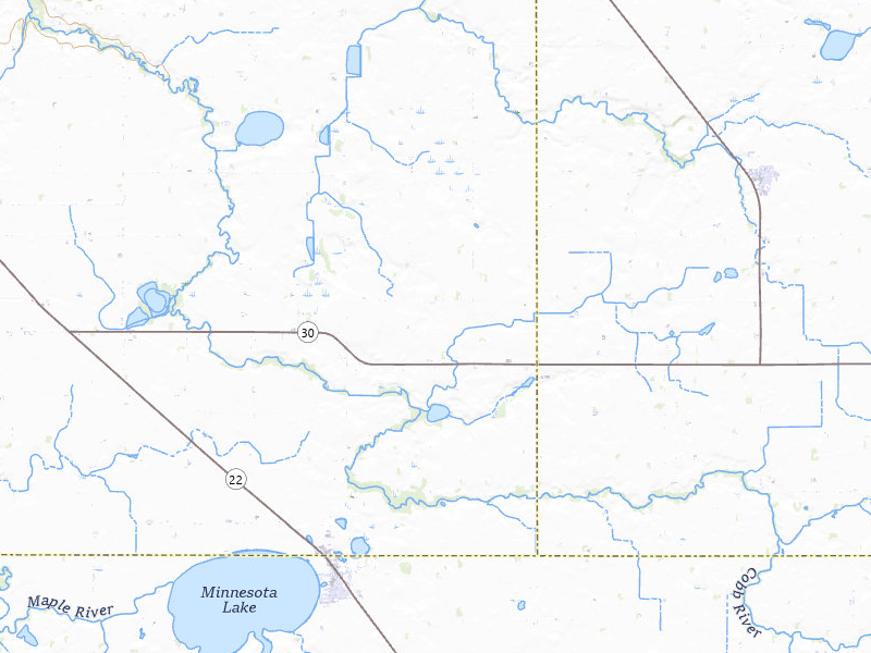 NEXRAD radar-signature map of the hail over Minnesota Lake, MN