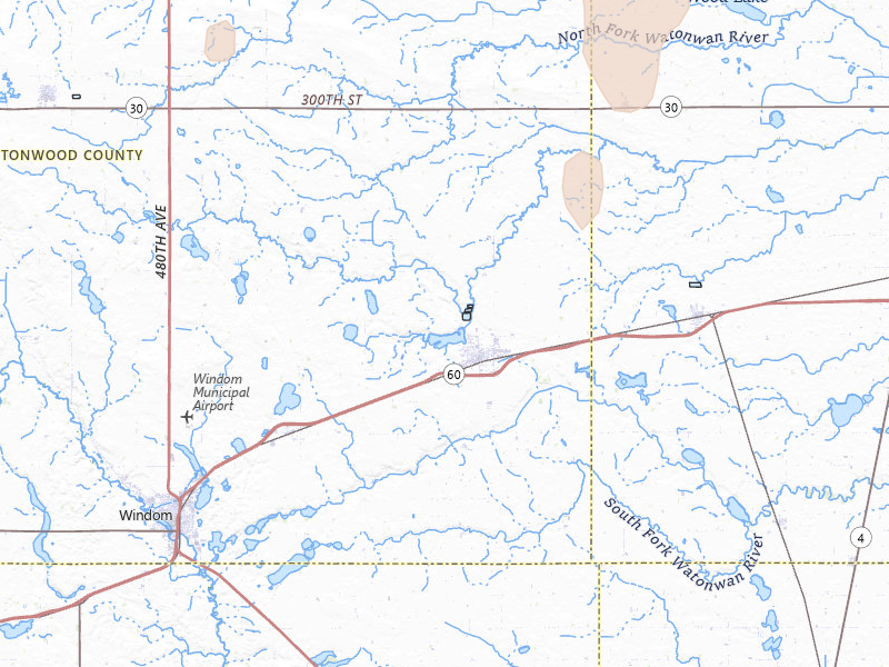 Radar-estimated hail-size map of the storm over Mountain Lake, MN on Jun 9, 2026